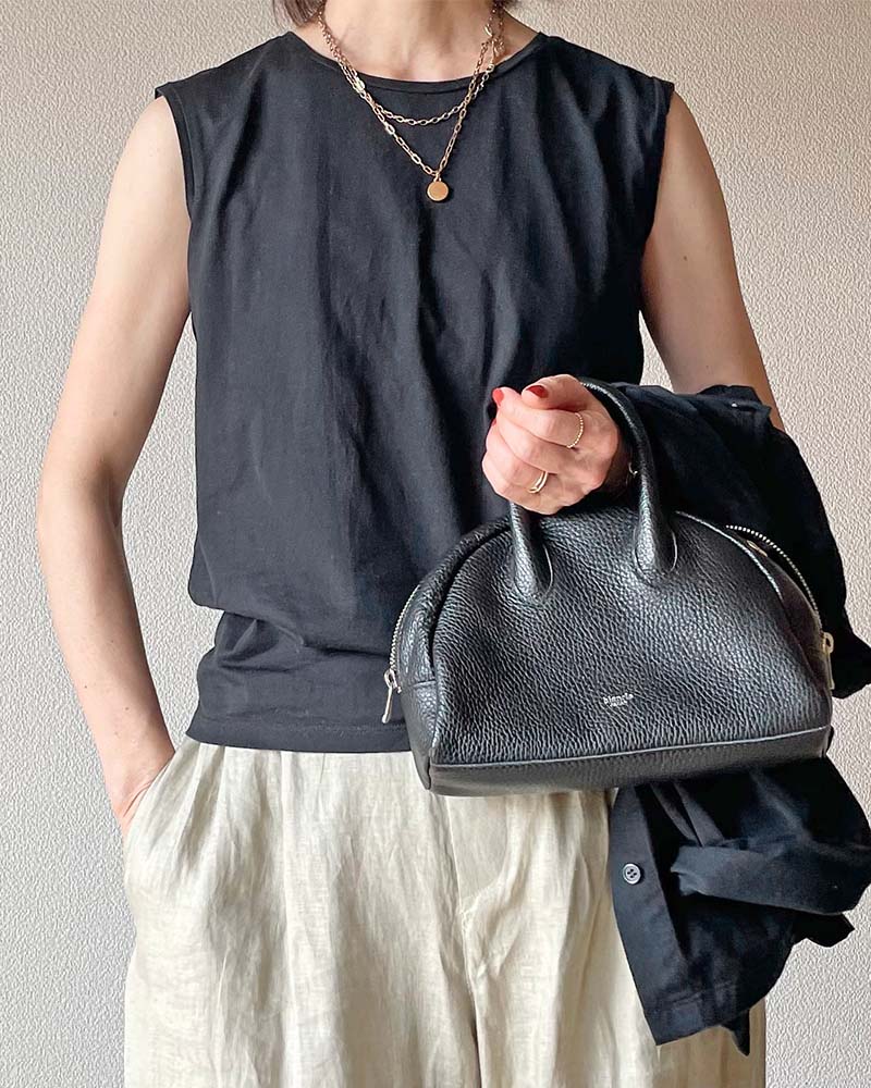 【Canaria Style】天竺コンパクトネックプルオーバー