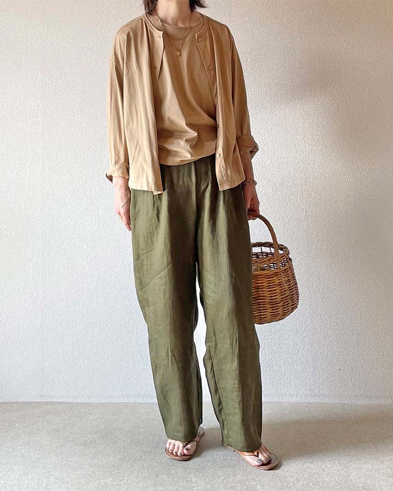 【Canaria Style】天竺コンパクトネックプルオーバー