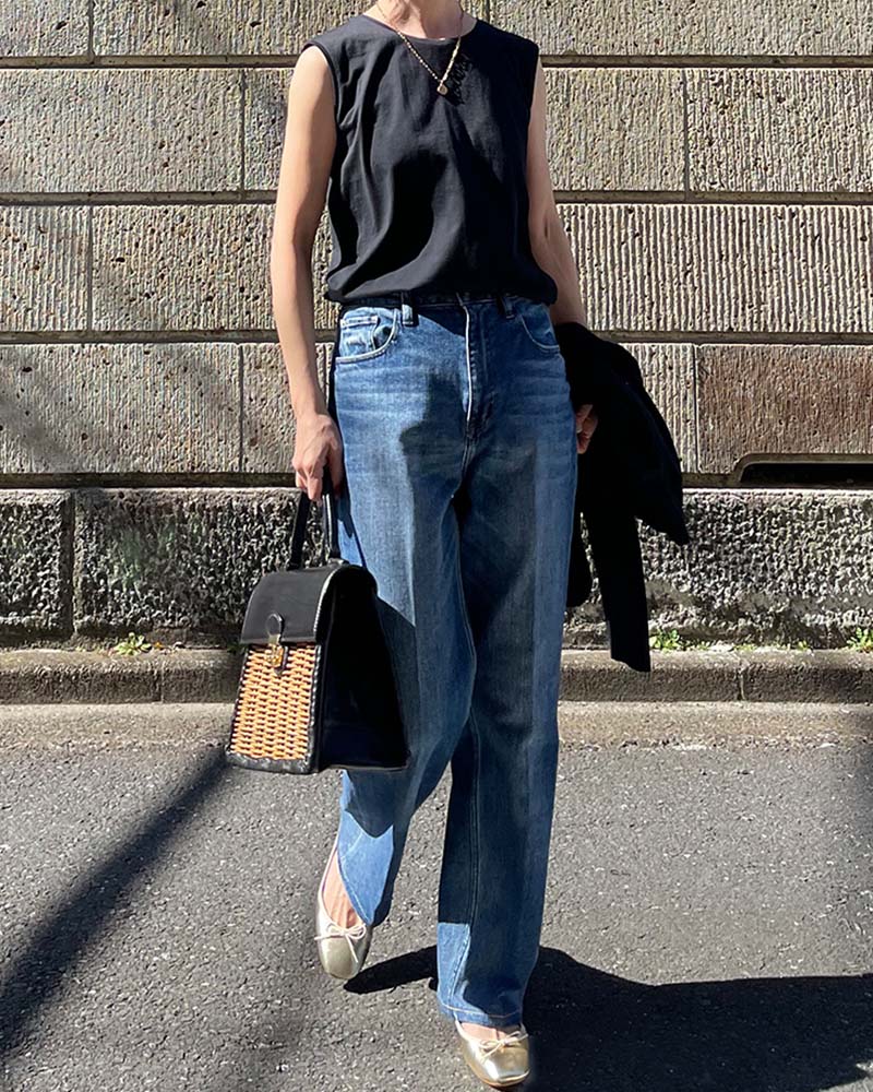 【Canaria Style】天竺コンパクトネックプルオーバー