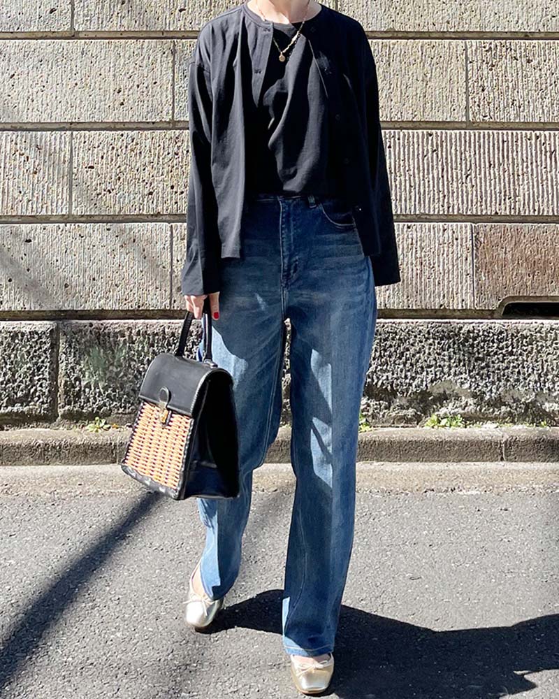 【Canaria Style】天竺コンパクトネックプルオーバー