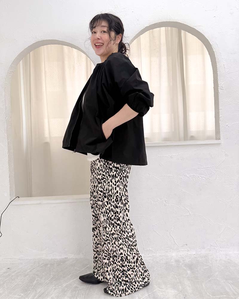 ギャザーノーカラーブルゾン セール】 【洗える】ノーカラーギャザー ブルゾン （ブルゾン