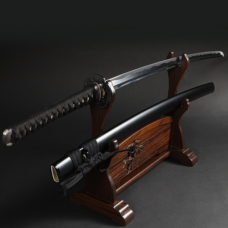 肥後拵え、居合用模造刀、本木 本鮫革 車輪鍔 樋入り砂型刀身 (訳有り