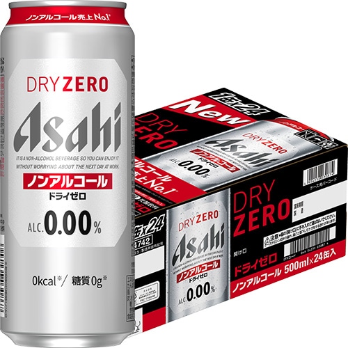 アサヒ ドライゼロ 500ml×24本 1ケース ノンアルコール ロング缶 ビール u-yu