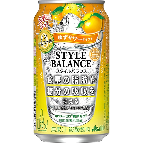 アサヒ スタイルバランス ゆずサワーテイスト 350ml×24本 ケース u-sa
