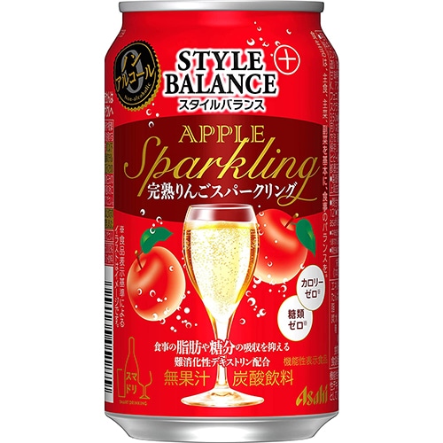 アサヒ スタイルバランス 完熟りんごスパークリング 350ml×48本 2ケース u-yu