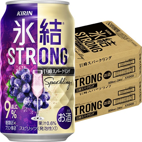 キリン 氷結 ストロング 巨峰スパークリング 350ml×24本 2ケース（48本） u-yu