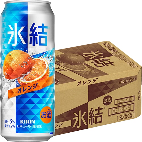 キリン 氷結 オレンジ 500ml×24本 1ケース ロング缶 u-yu