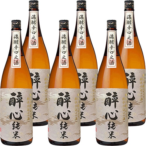 醉心山根本店 醉心 濃醇辛口 純米酒 1.8L 1800ml×6本 酔心 広島 u-yu