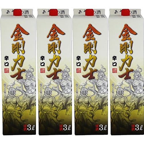 北関酒造 金剛力士 3L パック 3000ml×4本 1ケース 栃木 日本酒 清酒 u-yu