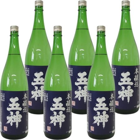 五條酒造 五神 本醸造 1.8L瓶 1800ml×6本 奈良 u-yu