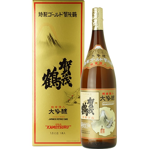 賀茂鶴 大吟醸 特製ゴールド賀茂鶴 純金箔入 1.8L瓶 1800ml×6本 化粧箱