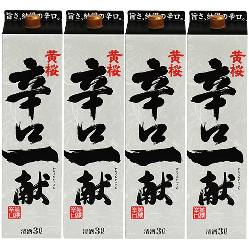 黄桜 辛口一献 3Lパック 3000ml×4本 1ケース u-yu