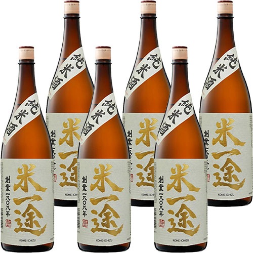 小山本家酒造 純米酒 米一途 1.8L瓶 1800ml×6本 u-yu