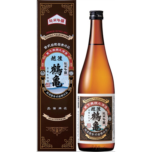 越後鶴亀 純米吟醸 720ml×6本 1ケース 箱入 新潟 日本酒 清酒 u-yu