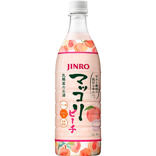 眞露 JINRO マッコリ ピーチ 750ml×12本 1ケース u-yu