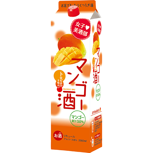 中国醸造 女子美酒部 マンゴー酒 2Lパック 2000ml×6本 1ケース u-yu