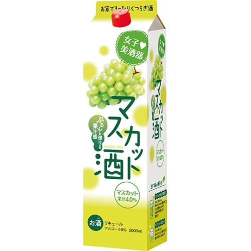 中国醸造 女子美酒部 マスカット酒 2Lパック 2000ml×6本 1ケース u-yu