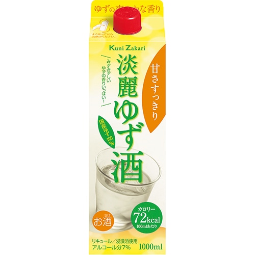 中埜酒造 國盛 淡麗ゆず酒 パック 1000ml×6本 1ケース u-sa