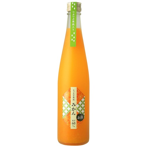 菊水酒造 果肉入 なごみの果実 みかん 500ml×12本 1ケース u-yu