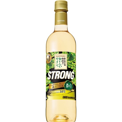 サントリー 酸化防止剤無添加のおいしいワイン ストロング 白 720ml×12本 u-yu