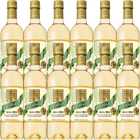 サントリー 酸化防止剤無添加のおいしいワイン。 糖質30％オフ 白 ペットボトル 720ml×12本 1ケース u-sa
