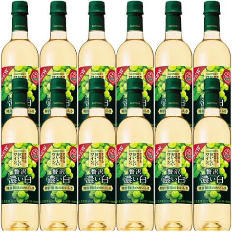 サントリー 酸化防止剤無添加のおいしいワイン。 濃い白 ペットボトル 720ml×12本 1ケース u-sa