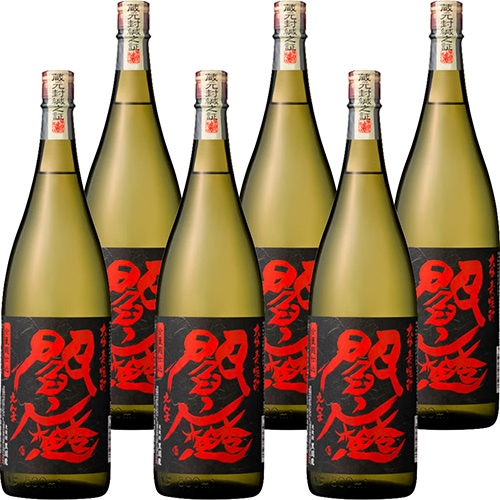 老松酒造 麦焼酎 黒閻魔 全量麹仕込 1.8L瓶 大分 1800ml×6本 u-yu