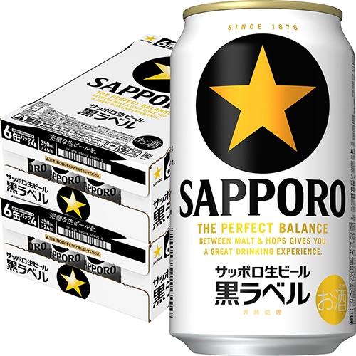 サッポロ 黒ラベル 350ml×24本 2ケース（48本） ビール u-yu