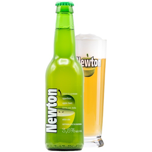 日本ビール ニュートン 青りんごビール 330ml×24本 1ケース ベルギー u-yu