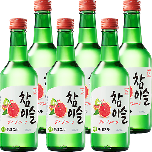 眞露 チャミスル グレープフルーツ 360ml×6本 u-yu