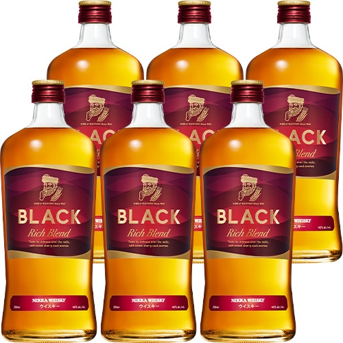 ブラックニッカ リッチブレンド 700ml×6本 ブレンデッドウイスキー u-yu