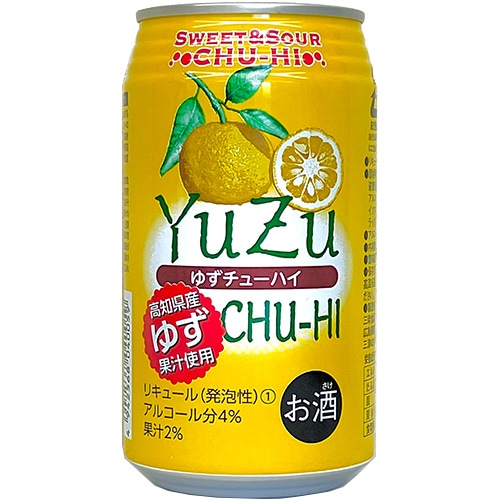 （10/1酒税改正値上げ対象商品）三幸食品工業 ゆずチューハイ 350ml×24本 1ケース YUZUチューハイ u-sa