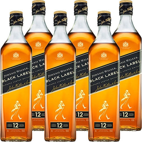 ジョニーウォーカー ブラックラベル12年 700ml×6本 ブレンデッド スコッチウイスキー u-yu