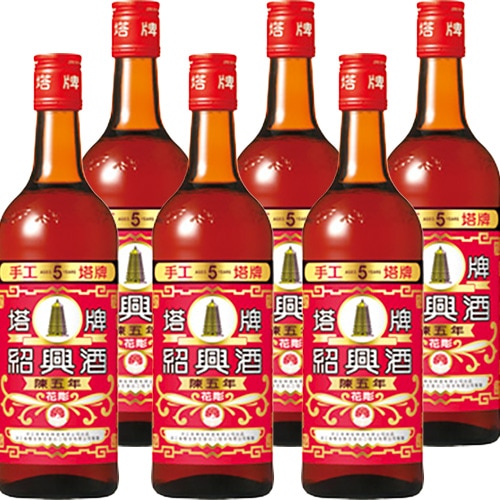 宝酒造 紹興酒 塔牌 花彫 陳五年 600ml×6本 u-yu