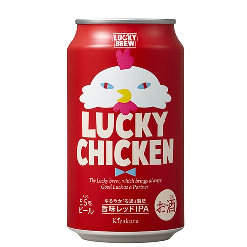 黄桜 ラッキーチキン 350ml×24本 1ケース アメリカンスタイル ブラウンエール ビール u-sa