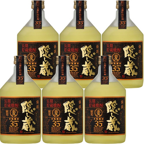 濱田酒造 麦焼酎 長期貯蔵 特撰 隠し蔵 35度 720ml×6本 u-yu