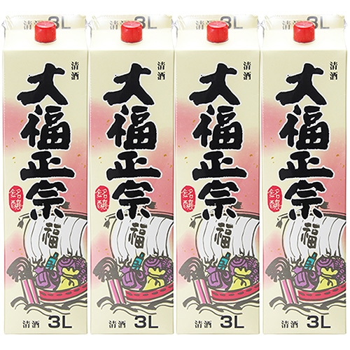 中野BC 大福正宗 3L パック 3000ml×4本 和歌山 1ケース u-yu