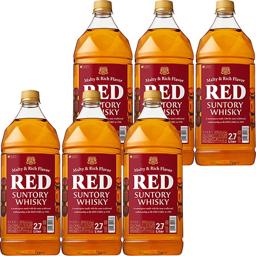 サントリー ウイスキー レッド 2.7L ペットボトル 2700ml×6本 1ケース ブレンデッドウイスキー u-yu
