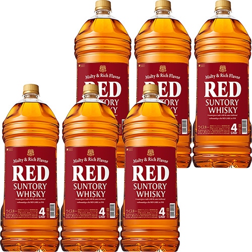 サントリー ウイスキー レッド 4L ペットボトル 4000ml×4本 1ケース ブレンデッドウイスキー u-yu