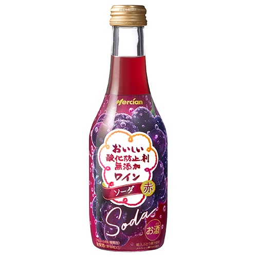 メルシャン おいしい酸化防止剤無添加ワイン ソーダ 赤  250ml×12本 u-yu