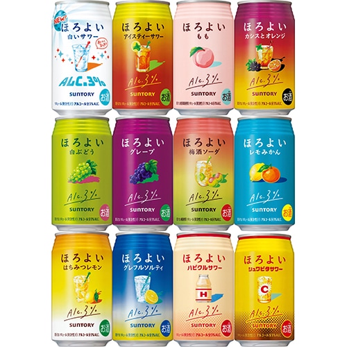 サントリー ほろよいシリーズ 12本セット 350ml×12本（12種×各1本） ギフトカートン入り チューハイセット u-sa