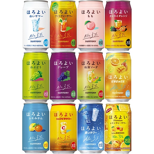 サントリー ほろよいシリーズ 12本セット 350ml×12本（12種×各1本） ギフトカートン入り チューハイセット u-sa