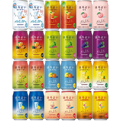 サントリー ほろよいシリーズ 24本セット 350ml×24本（12種×各2本） チューハイセット u-sa