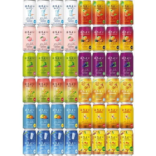 サントリー ほろよいシリーズ 48本セット 350ml×48本(12種×各4本) チューハイセット u-yu