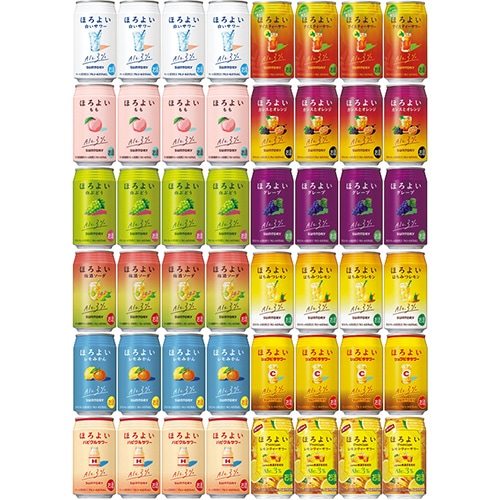 サントリー ほろよいシリーズ 48本セット 350ml×48本(12種×各4本) チューハイセット u-yu