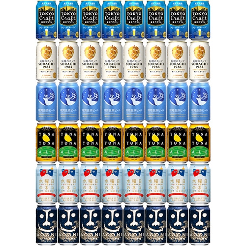 人気クラフトビール6種アソート 350ml×48本 （6種×各8本） 飲み比べ ビールセット u-yu