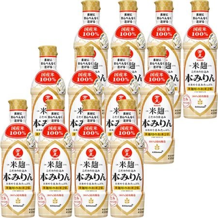 キッコーマン マンジョウ 米麹こだわり仕込み 本みりん 450ml×12本 ペットボトル u-sa