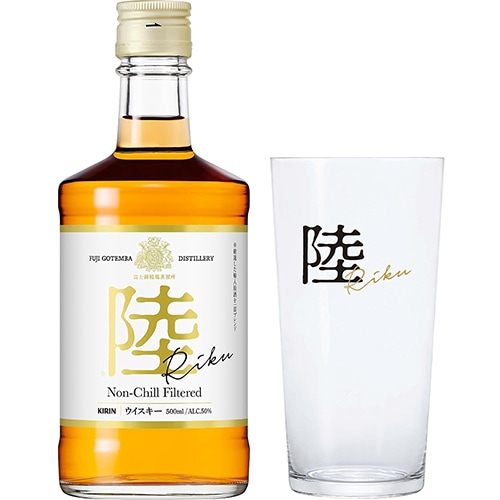 キリン ウイスキー 陸 500ml×2本 オリジナルグラス2個付き