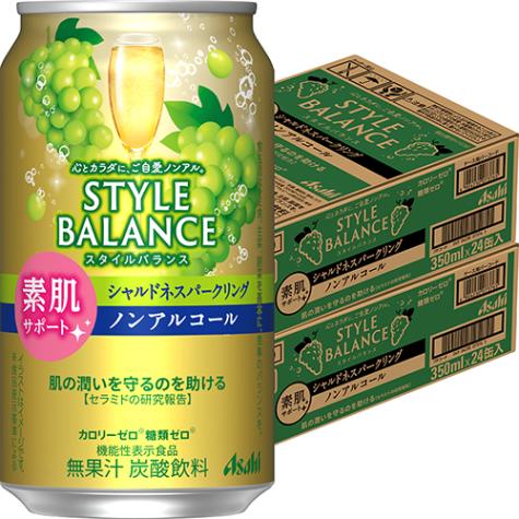 アサヒ スタイルバランス 素肌サポート シャルドネスパークリング 350ml×24本 2ケース（48本） ノンアルコール u-yu
