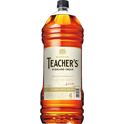 サントリー ティーチャーズ ハイランドクリーム 4L 4000ml×4本 ケース  